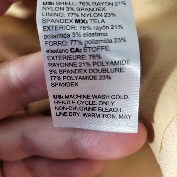 Chicos Bridgitte slim Ankle Pant Khaki Slimming Panel Stretch Fabric Size 20 - Picture 10 of 11